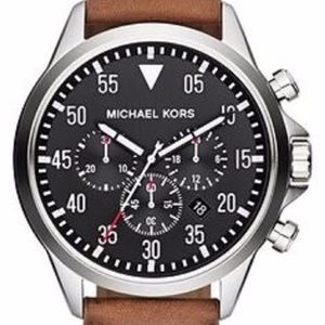 Michael Kors MK8333 Gage Black Chrono New